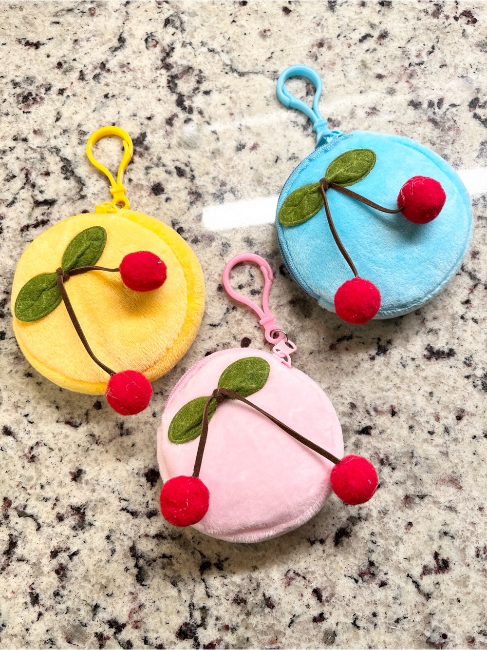 Plush Cherry Coin Purse Keychain NWT - Pick 1